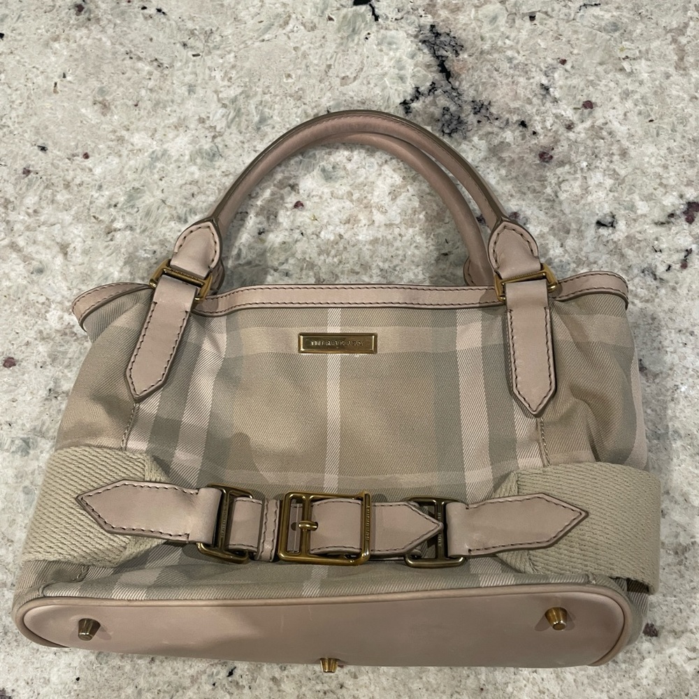 Burberry Sheldon Tote House Check Canvas Small.